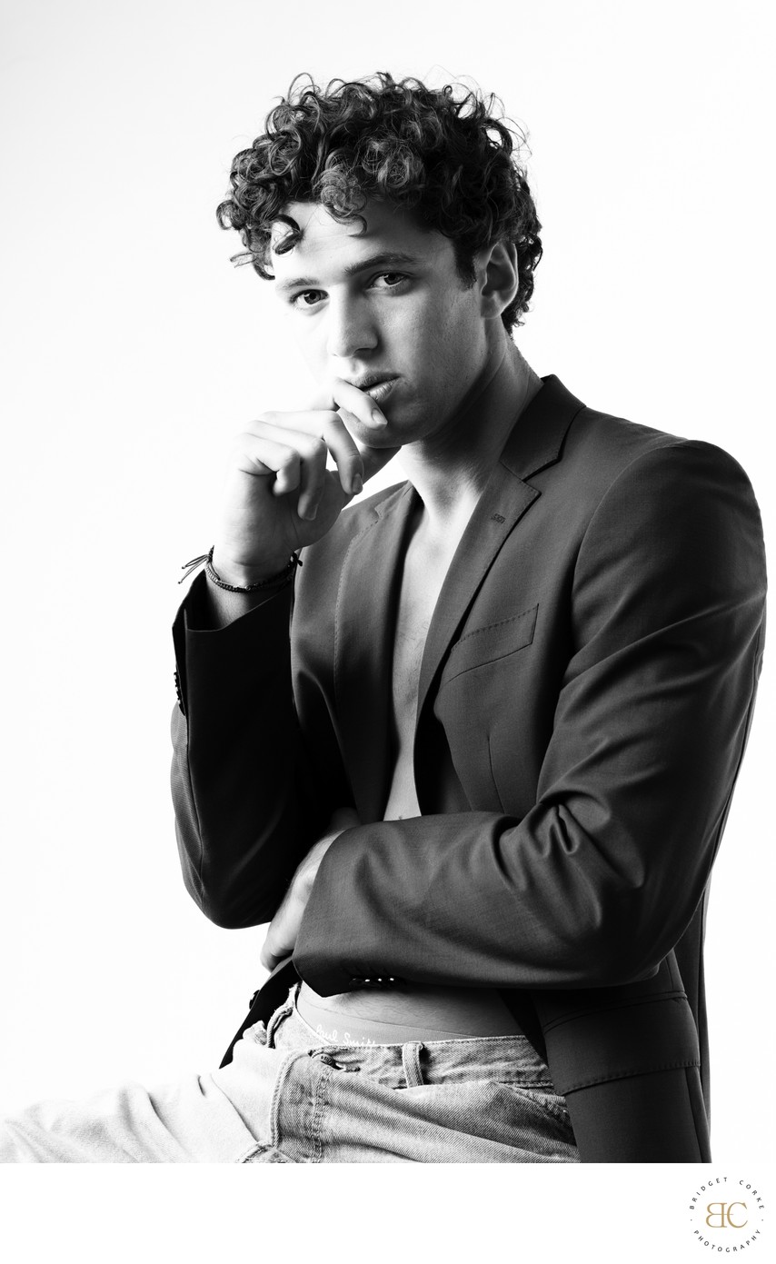 Male Model in Blazer and Denim