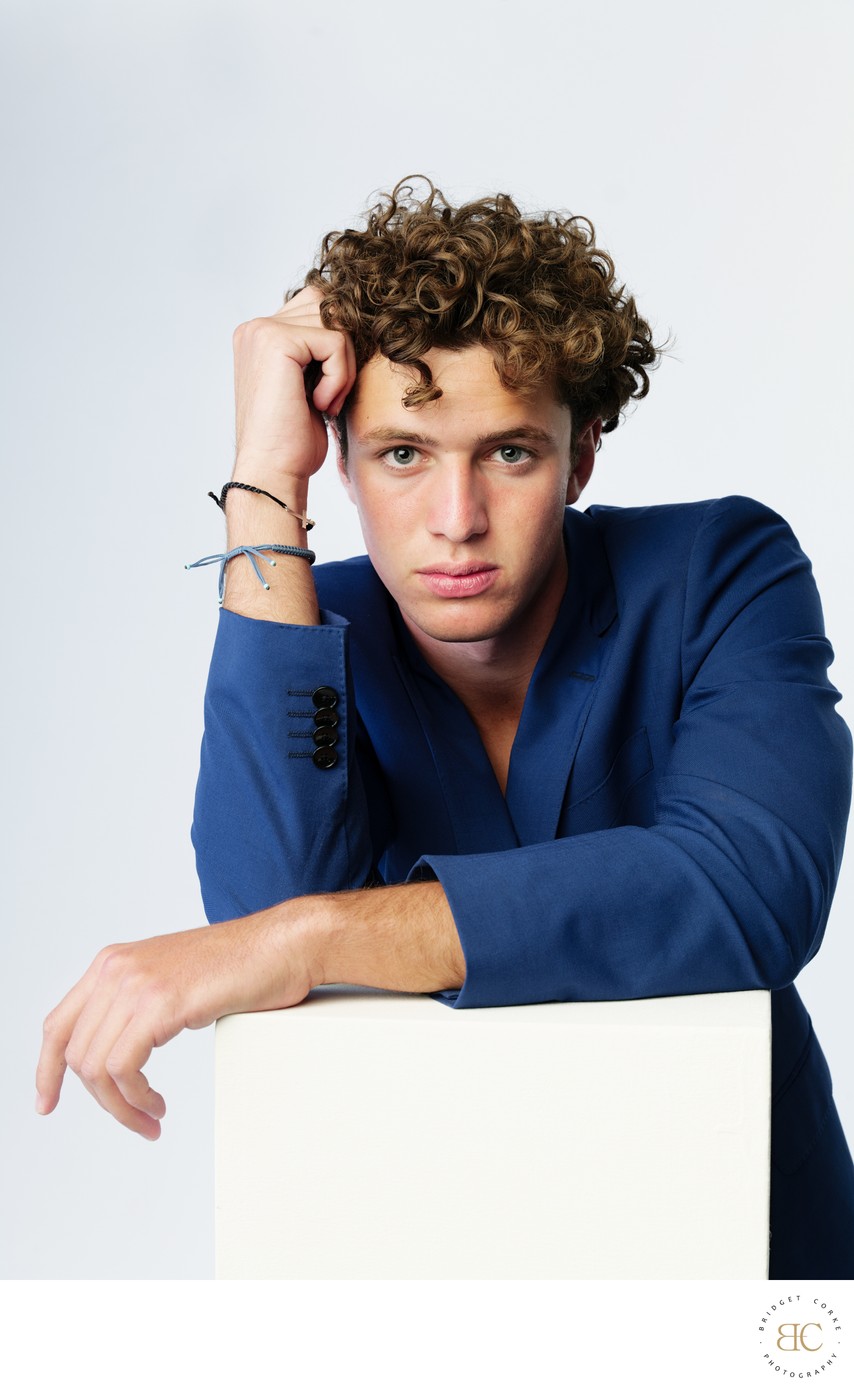 Male Model in Blue Blazer