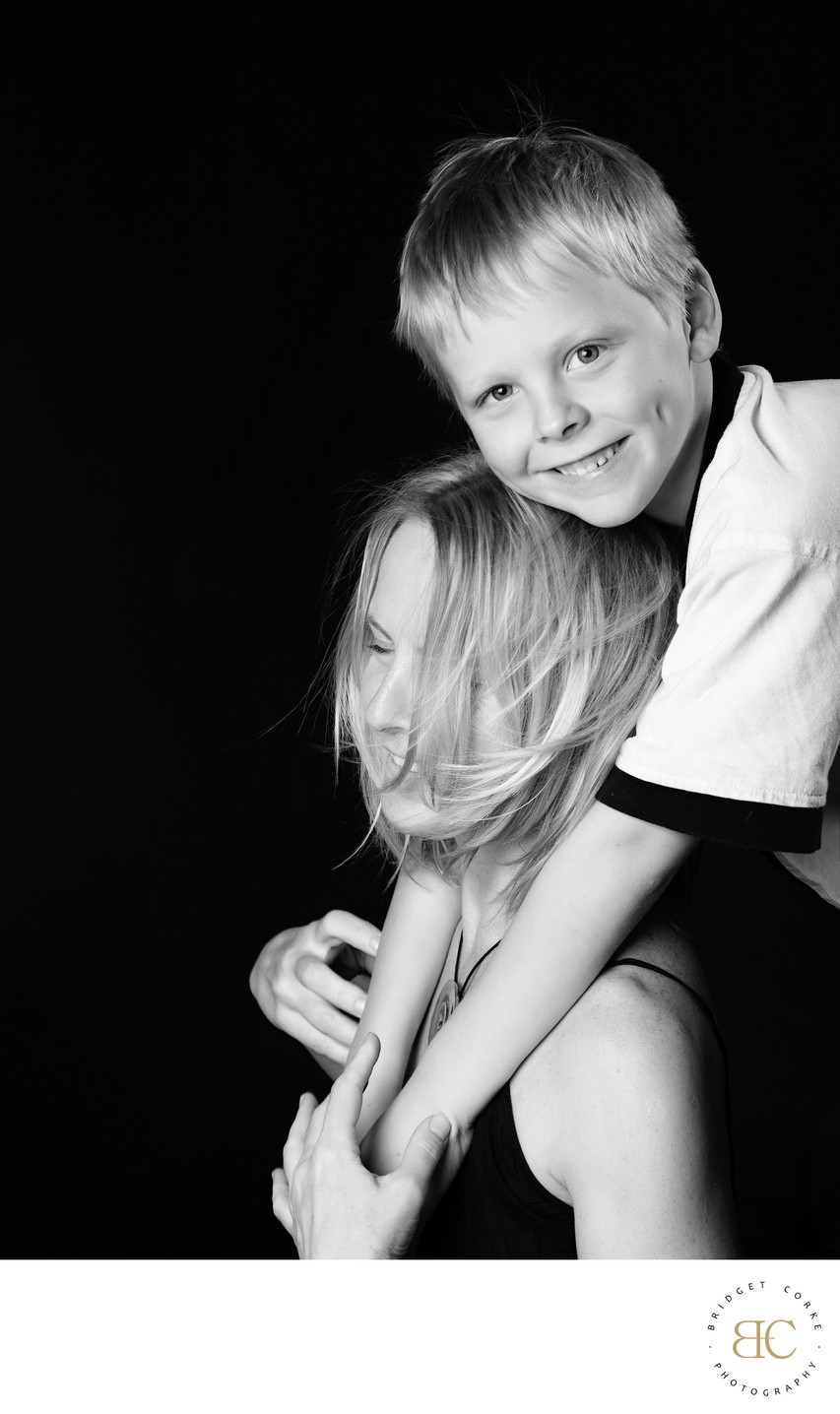 Johannesburg Mother Son Portrait – Playful Dimpled Hug