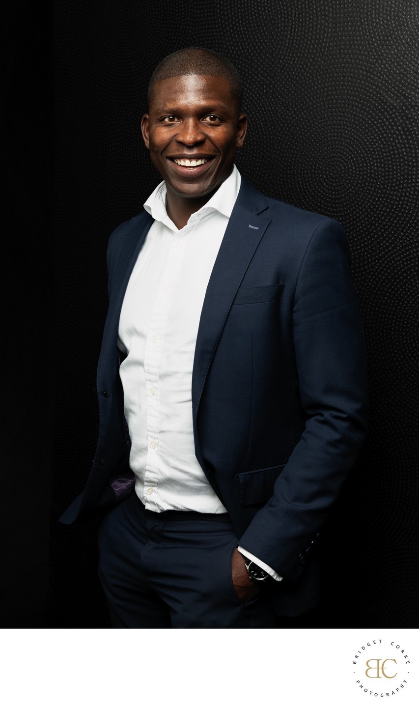 Modern executive headshot Johannesburg studio