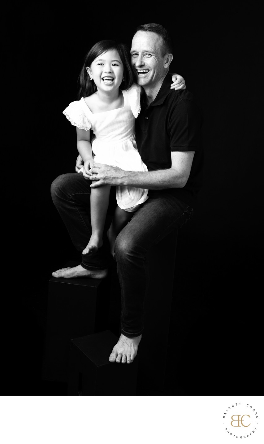 Father and Daughter Studio Portrait