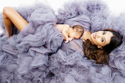 Purple Tulle Gown