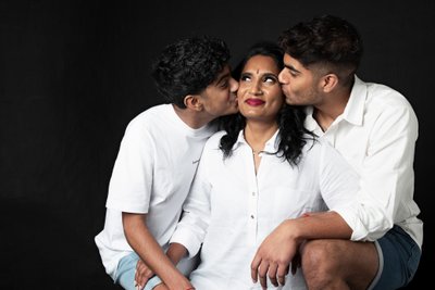 Sons Kissing Mum