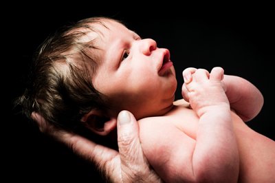 Newborn Talking To Granny