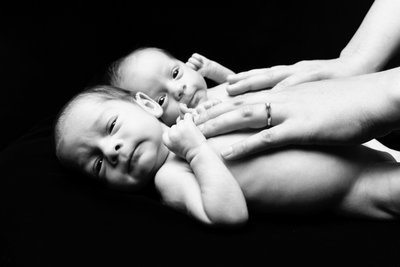 Parents Hands Twins