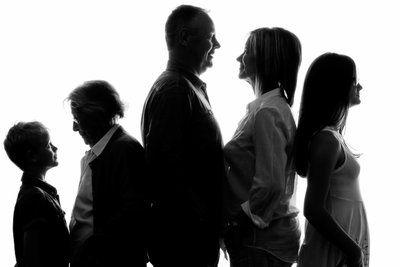 Family Silhouette Portrait