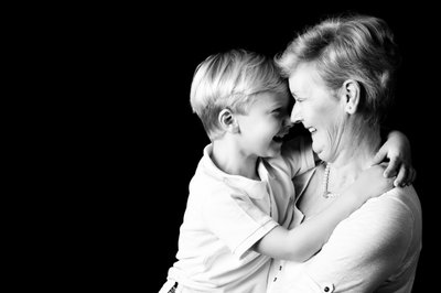 Granny Hugging Grandson