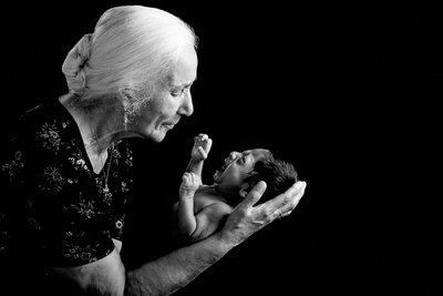 Generations Bond: Grandmother with Newborn