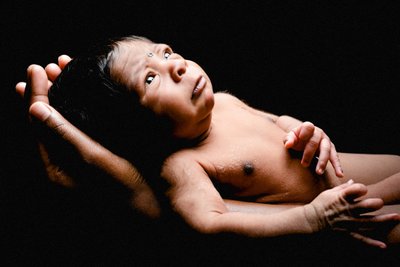 Newborn Wonder: Baby's First Intense Gaze