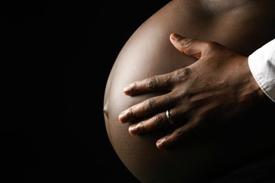 Close-Up Maternity Portrait of Baby Bump