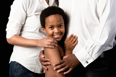 Joyful Family Portrait with Child and Parents