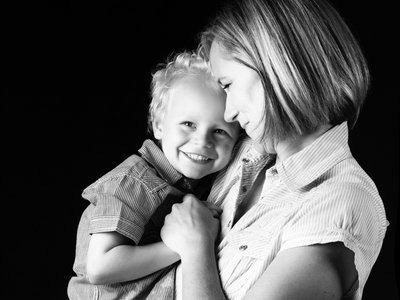 Loving Mother and Son Close-Up Portrait