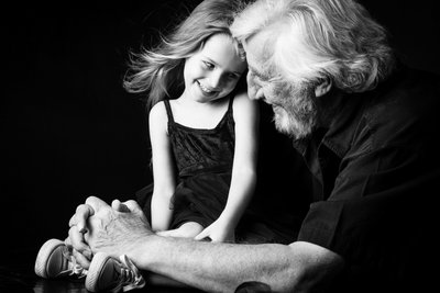 Grandfather and Granddaughter Cherished The Moment