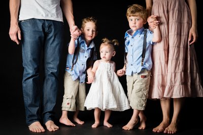 Creative Family Portrait with Parents and Children