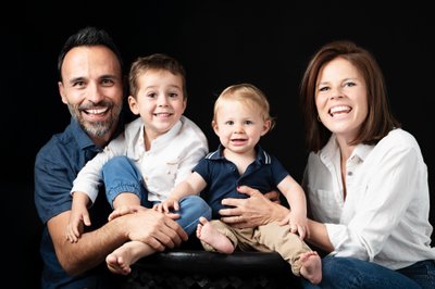 Joyful Family Portrait with Young Children