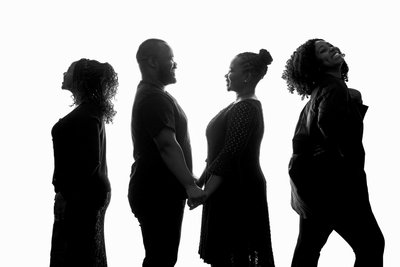 Silhouette of Joyful Family Connection