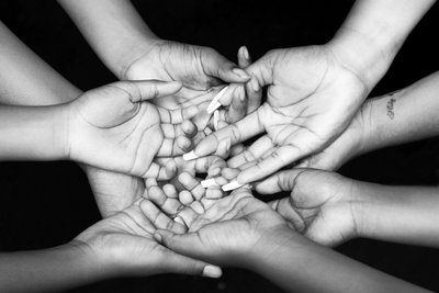 Close-Up Family Hands Holding in Harmony