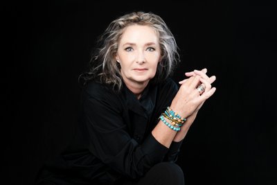 Artistic Portrait of a Woman in Black with Accessories