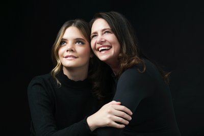 Classic Mother and Daughter Studio Portrait