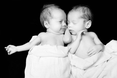 Twin Newborns: A Moment of Connection