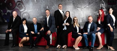 Dynamic Corporate Team Portrait