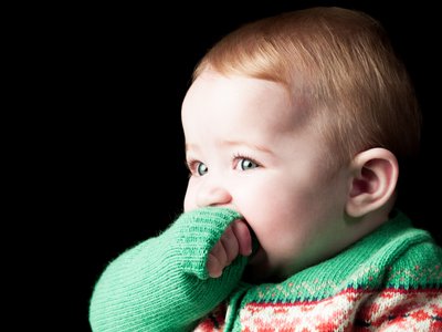 Cosy Comfort: Baby in Green Sweater