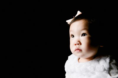 Innocent Wonder: Toddler in Thoughtful Gaze