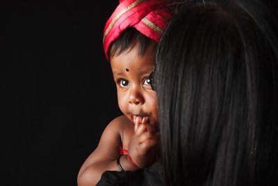 Captivating Baby Portrait in Traditional Attire