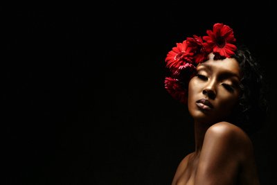 Award-Winning Fierce Elegance in Bold Red Florals
