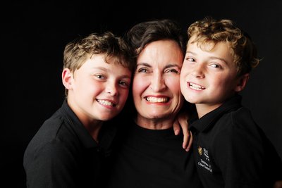 Mother Surrounded by Her Sons
