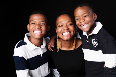 Radiant Smiles of Mum and Sons