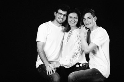 Graceful Bond with Her Sons