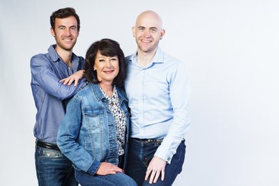 Mum with Her Two Grown Sons