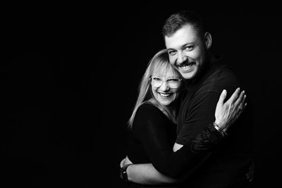 Joyful Hug Between Mother and Son