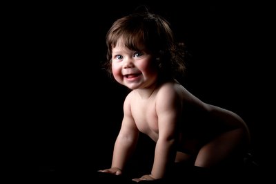 Smiling baby portrait in Johannesburg