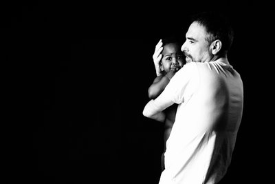 Father and baby portrait in Johannesburg