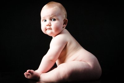 Seated baby portrait in Johannesburg