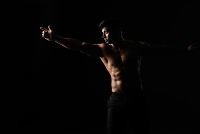 Movement portrait Johannesburg extended male form.