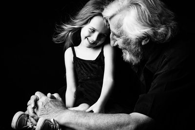 Grandfather and Granddaughter Portrait