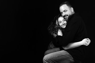 Father and Daughter Hug Portrait
