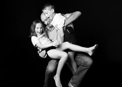 Father and Children Portrait