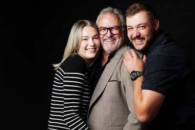 Father with Adult Children Portrait