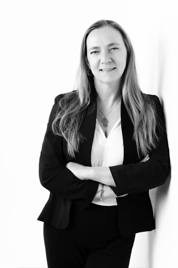 Professional Black-and-White Female Executive Portrait