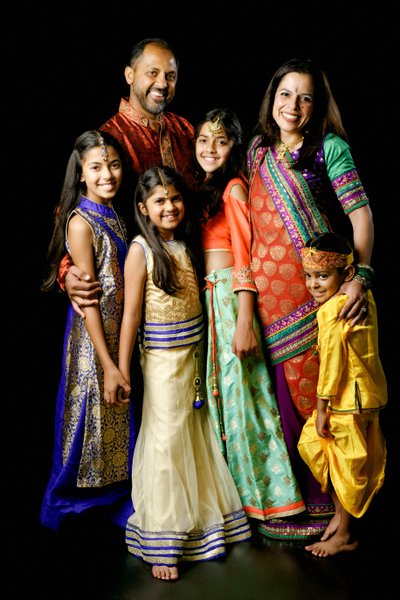 Traditional Indian Family Portrait