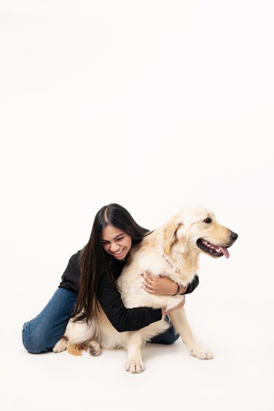 Golden Retriever WIth Teen Girl