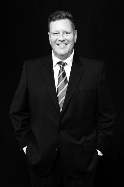 Classic Black-and-White Executive Headshot