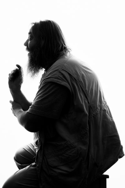 Silhouette Portrait of Artist Willem Boshoff