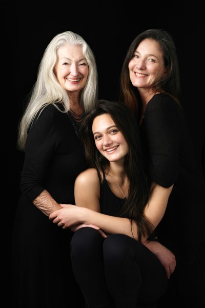 Radiant Three-Generation Mother and Daughter Portrait