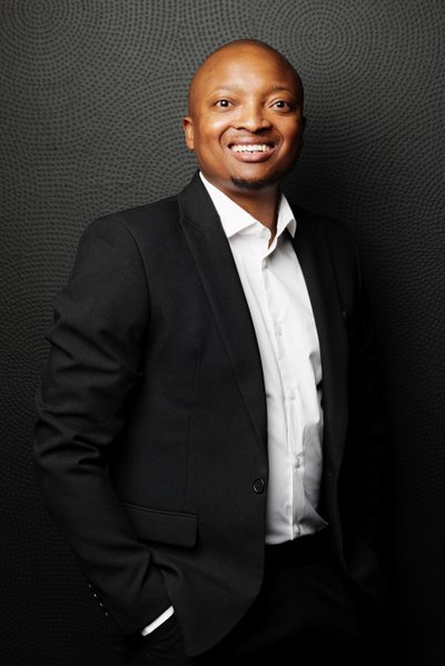 Confident Executive in Classic Black Suit