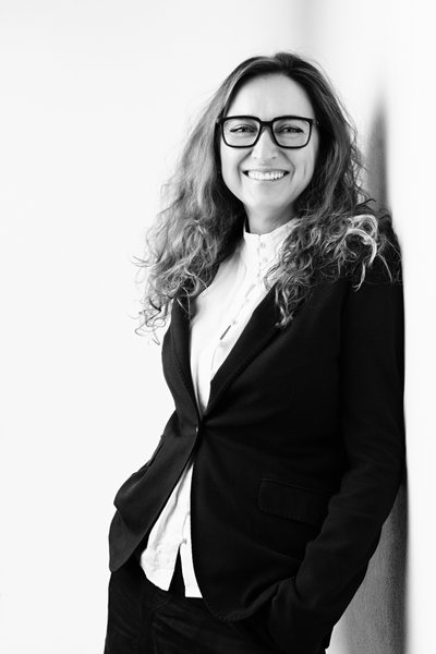 Smiling Woman in Black Jacket Professional Portrait